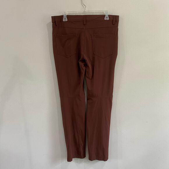 01. Algo Performance Pants Mens 33/34 Moisture Wicking Stretch Bitter Chocolate - Picture 2 of 9